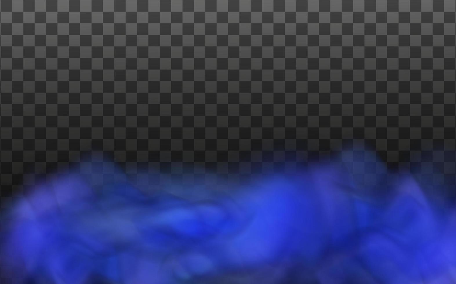Blue vector cloudiness ,fog or smoke on dark checkered background.Cloudy sky or smog over the city.Vector illustration.