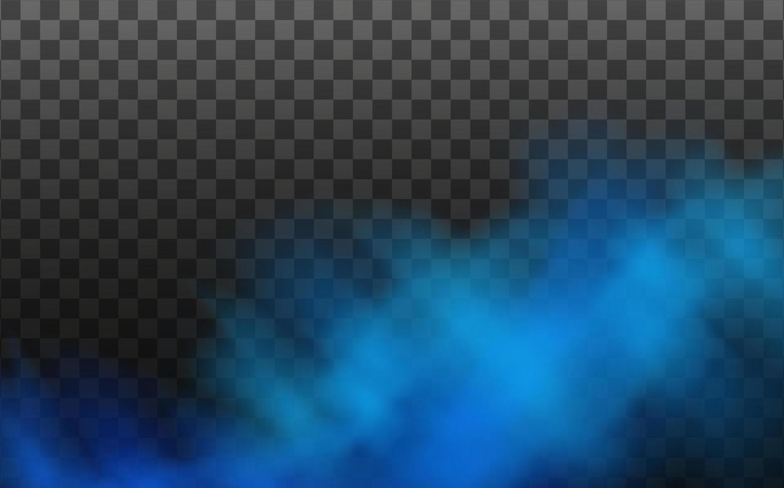 Blue vector cloudiness ,fog or smoke on dark checkered background.Cloudy sky or smog over the city.Vector illustration.