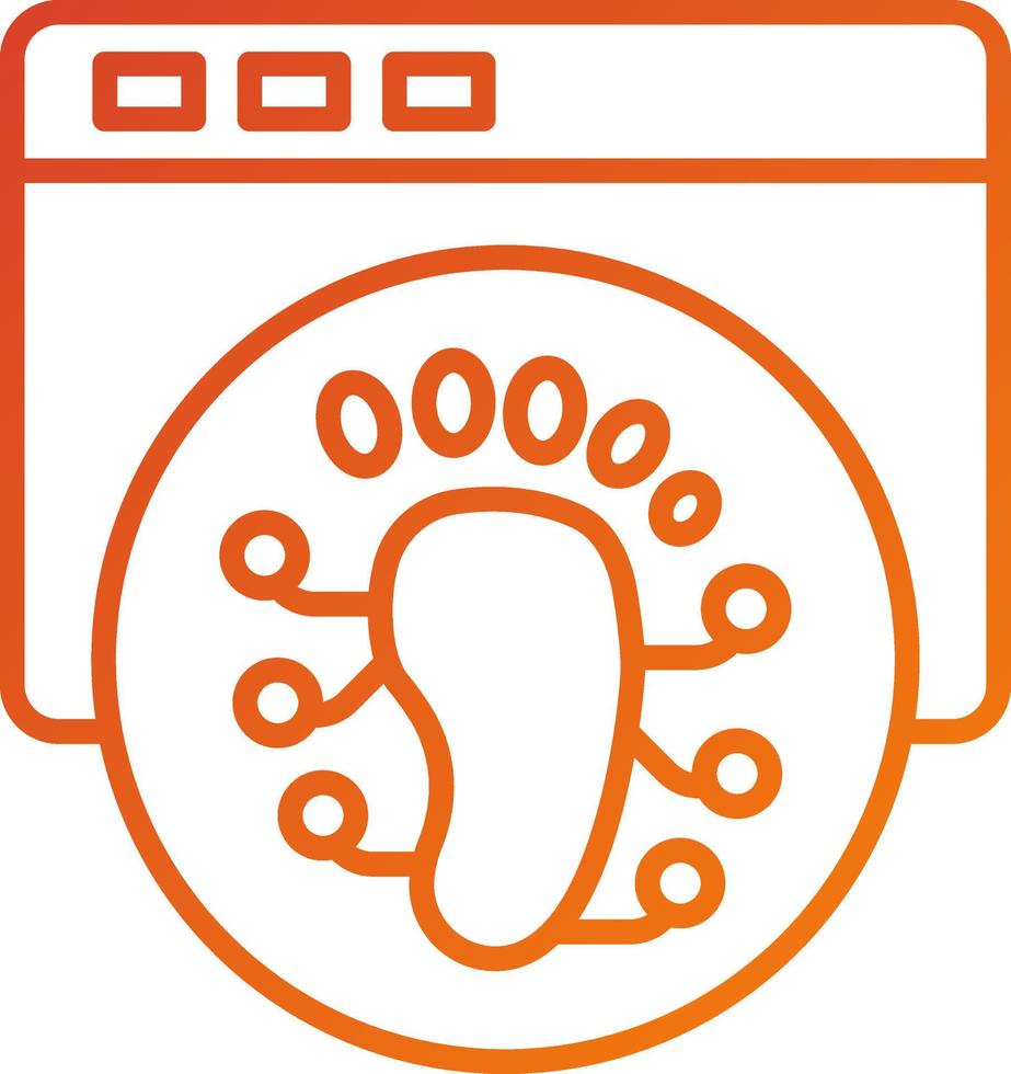 Digital Footprint Icon Style vector