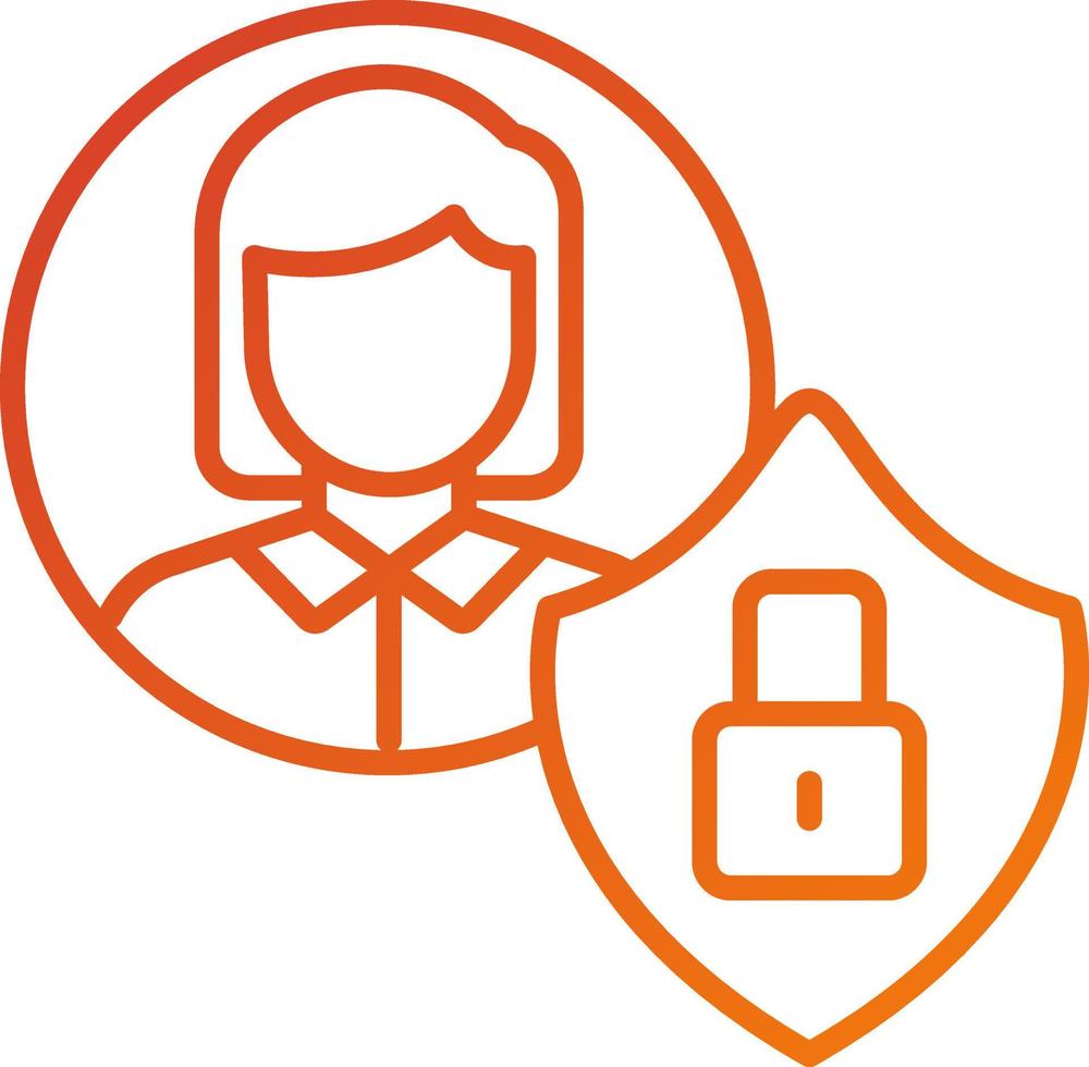 End User Privacy Icon Style vector