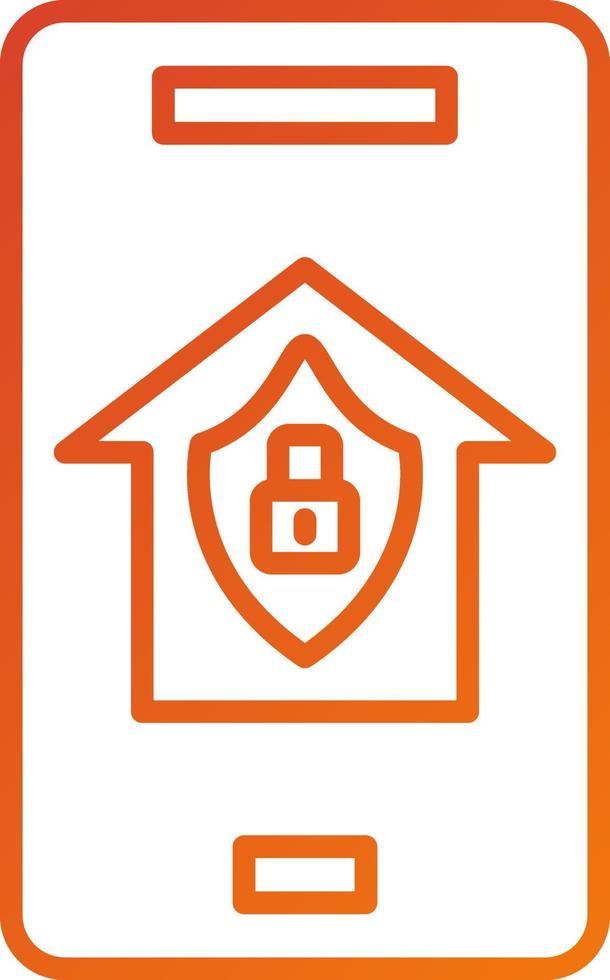 Home Security App Icon Style vector