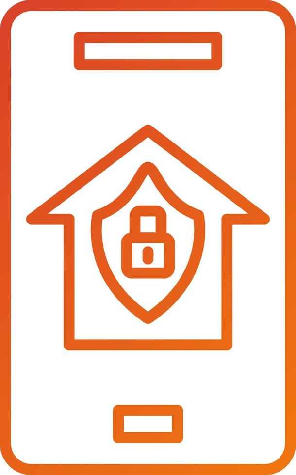 Home Security App Icon Style vector