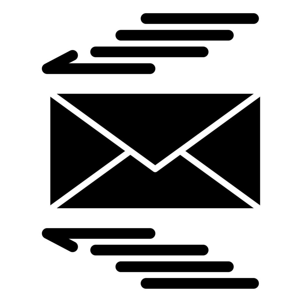 estilo de icono de correo vector