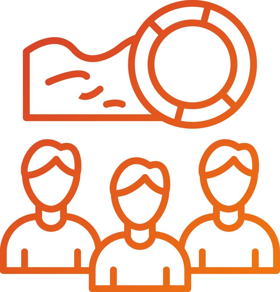 Disaster Relief Team Icon Style vector