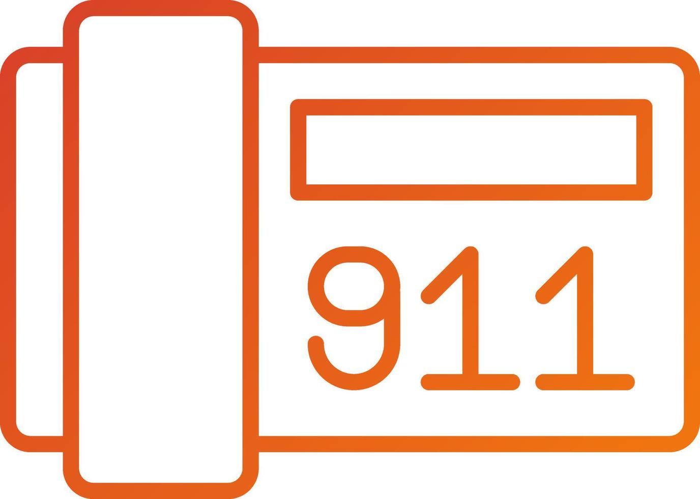 911 icono estilo vector