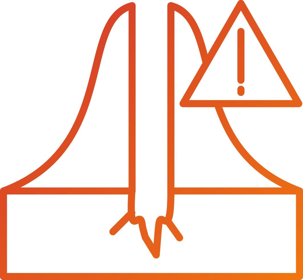 Earthquake Warning System Icon Style vector