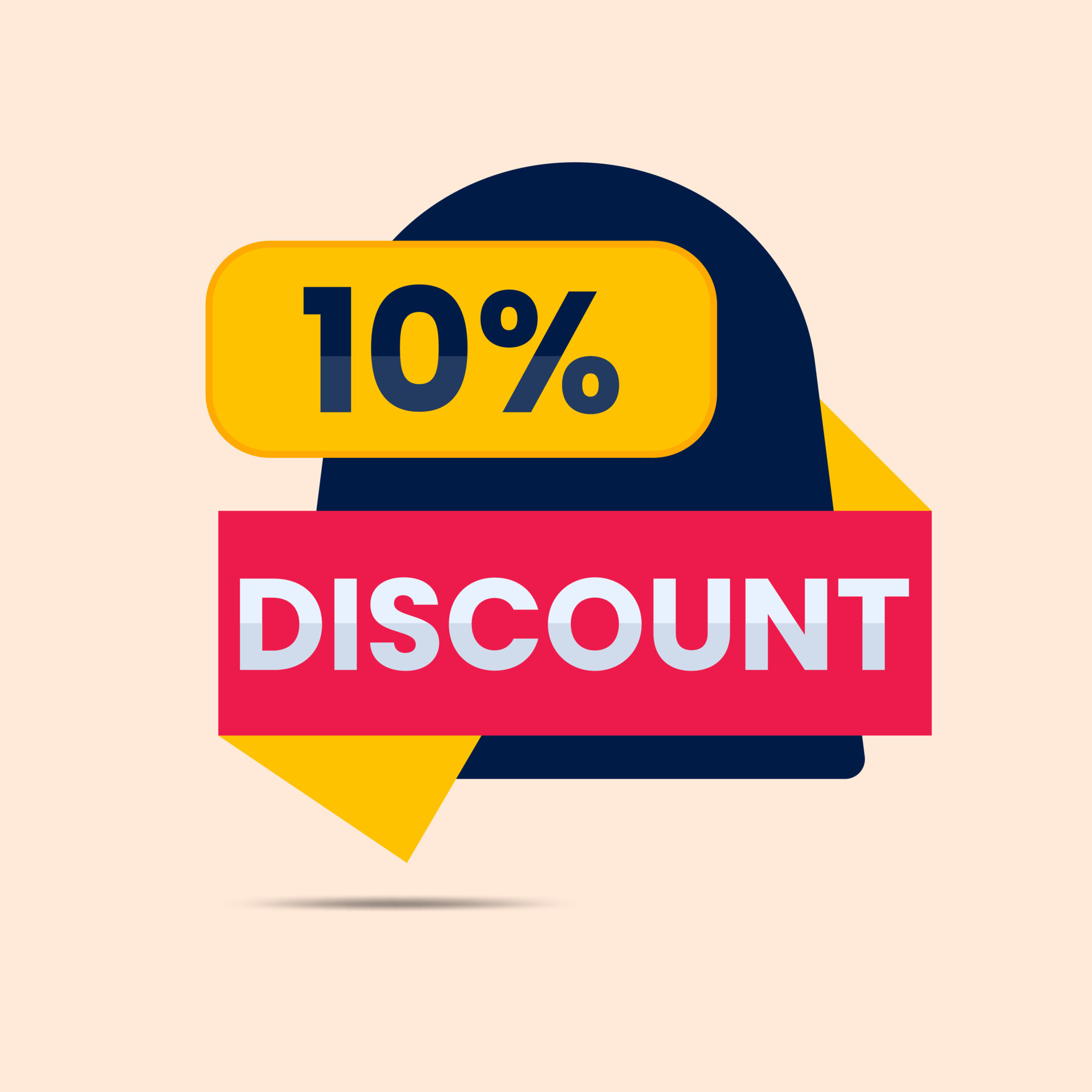 Up To 10 Percent Discount Offer Banner Price Tag Design 21644874 Vector 
