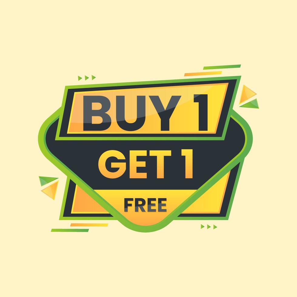 buy 1 get 1 free promotional banner design vector