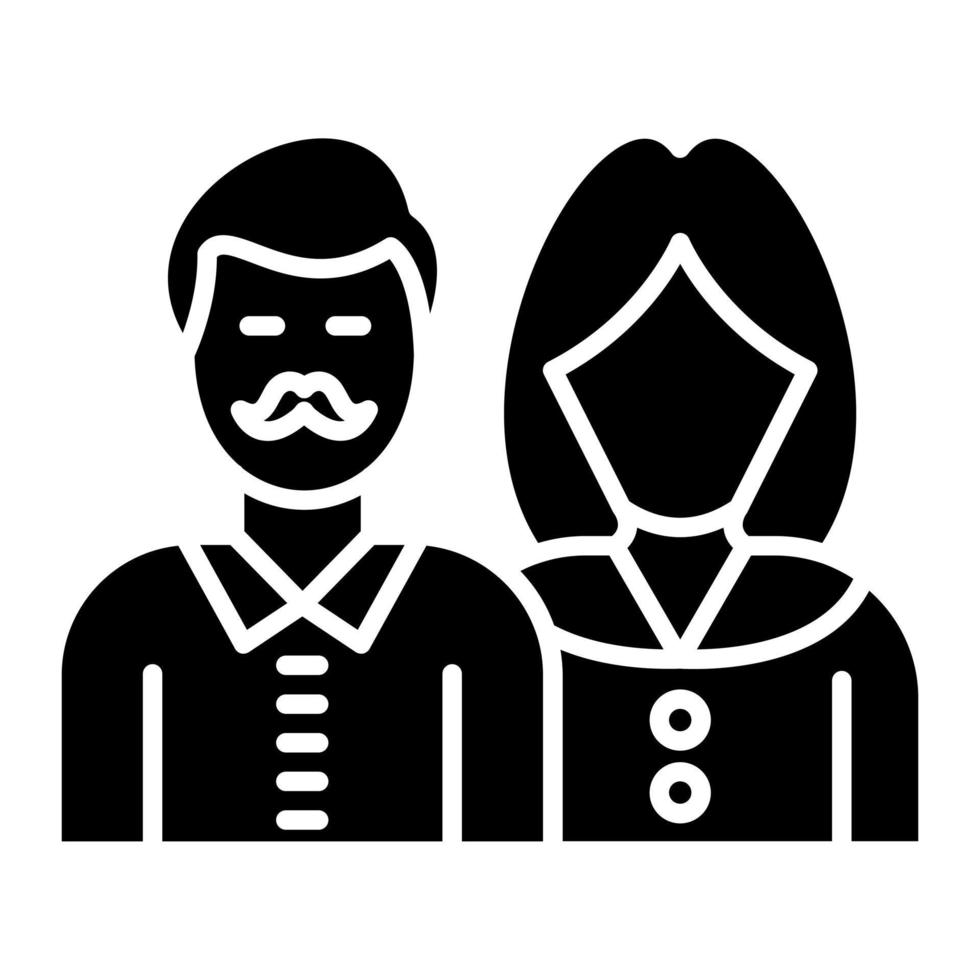 icono de vector de pareja