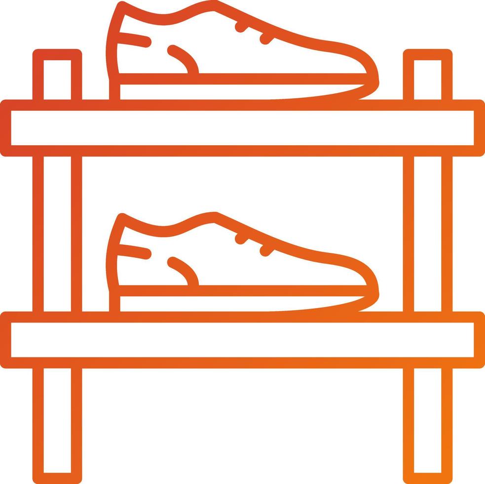 zapato estantería icono estilo vector