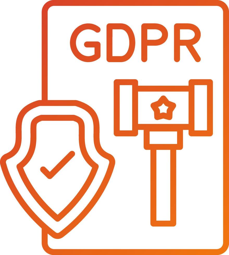 Gdpr Lawsuit Icon Style vector