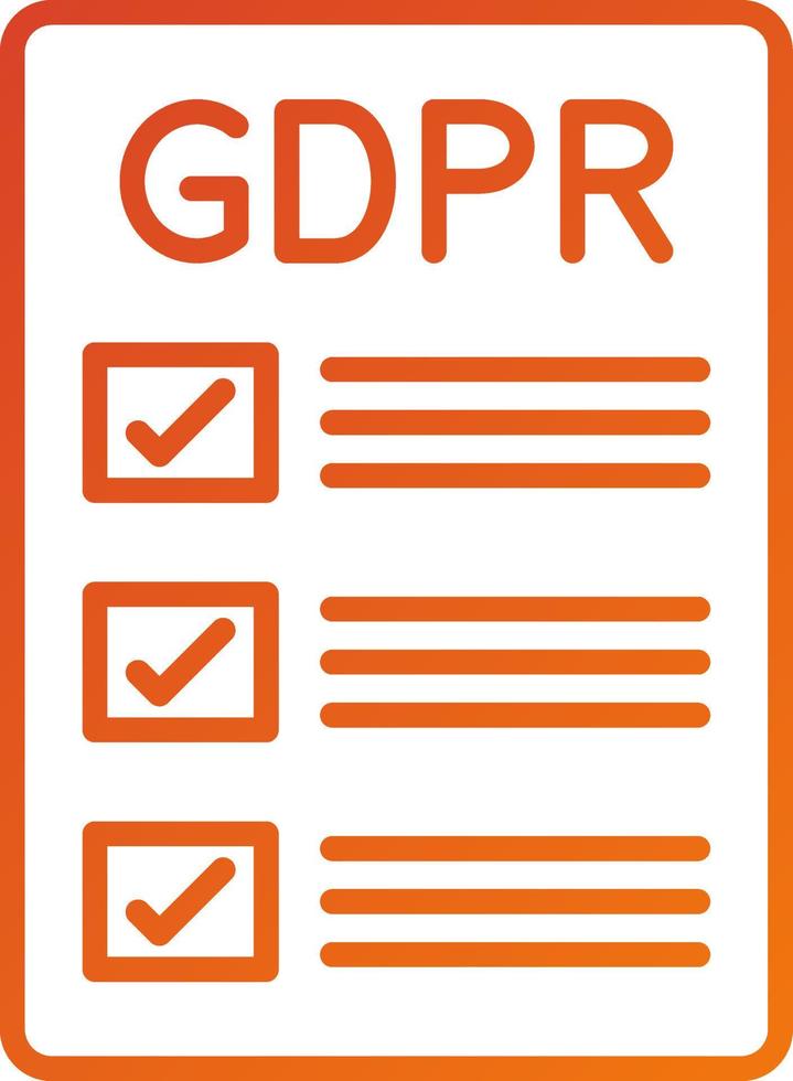 gdpr conformidad icono estilo vector