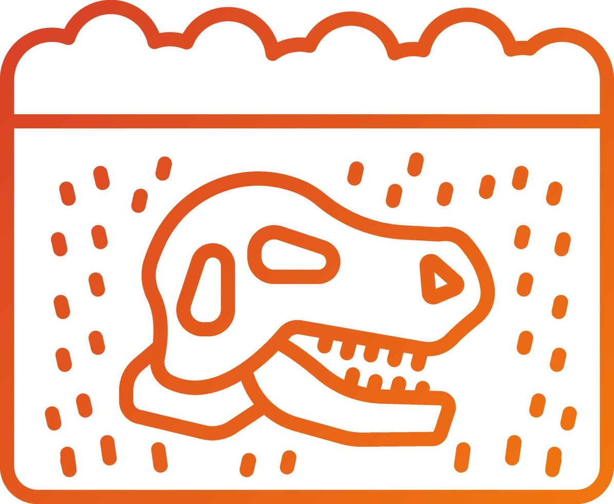 Fossils Icon Style vector