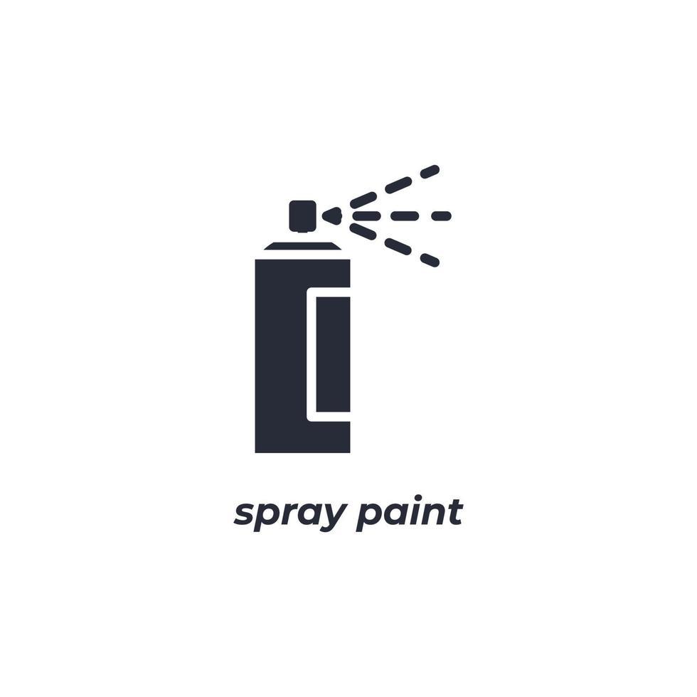 Vector sign spray paint symbol is isolated on a white background. icon color editable.