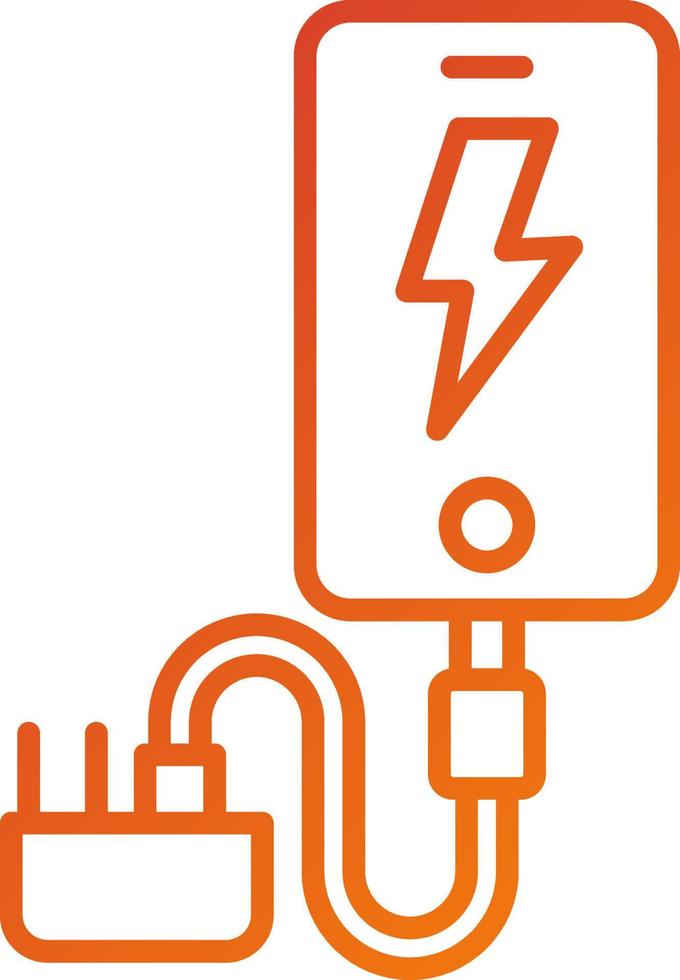 Smartphone Charger Icon Style vector