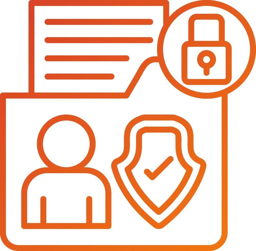 Sensitive Personal Data Icon Style vector