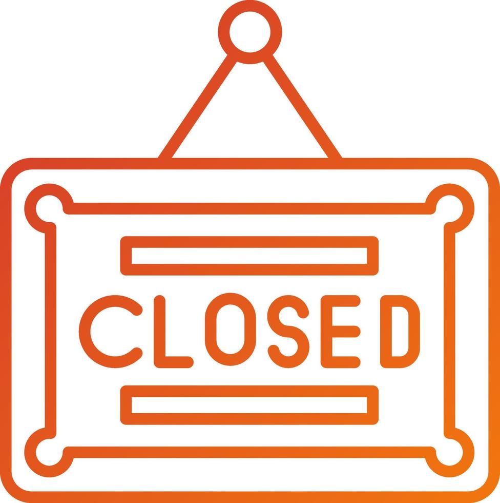 Closed Sign Icon Style vector