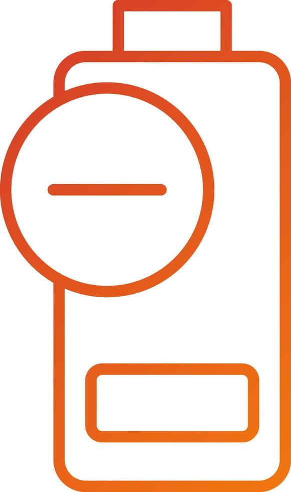 Remove Battery Icon Style vector