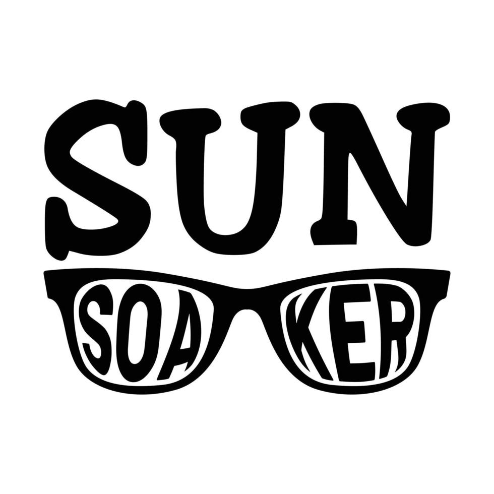 Sun soaker summer vacation vector