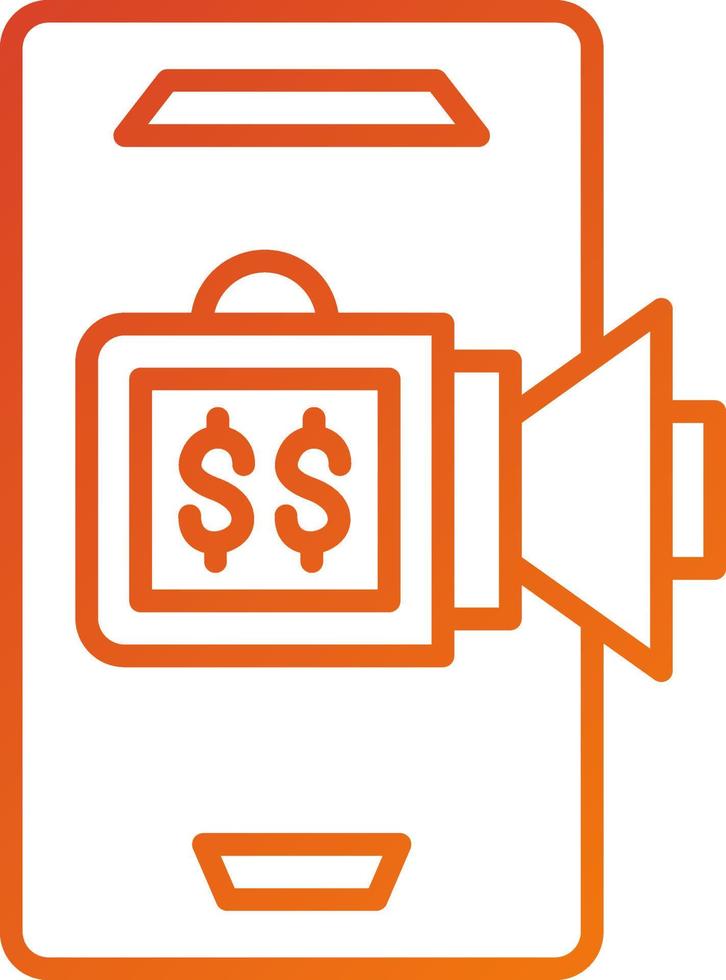 Paid Live Stream Icon Style vector