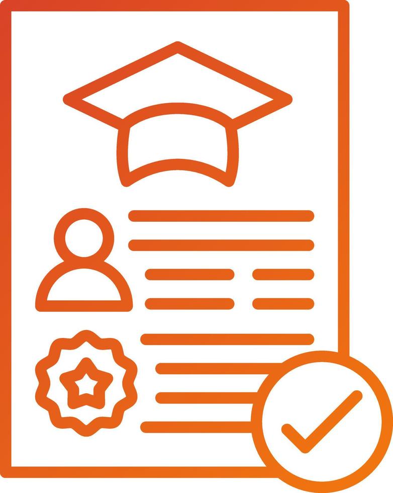 académico grabar icono estilo vector