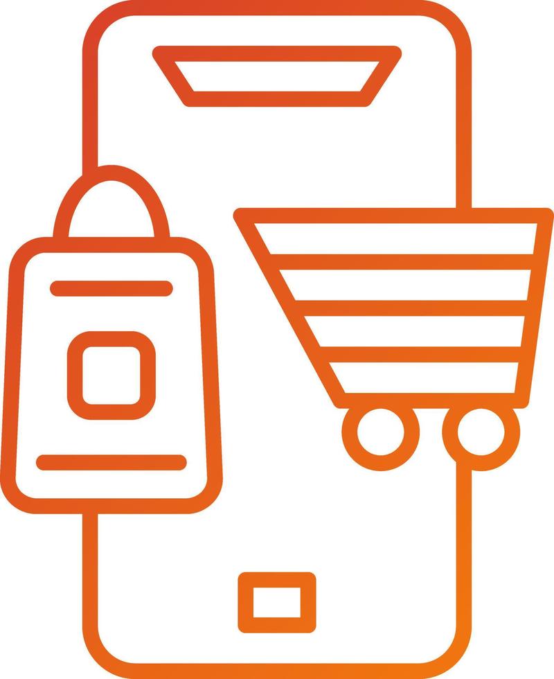 Online Shopping Icon Style vector