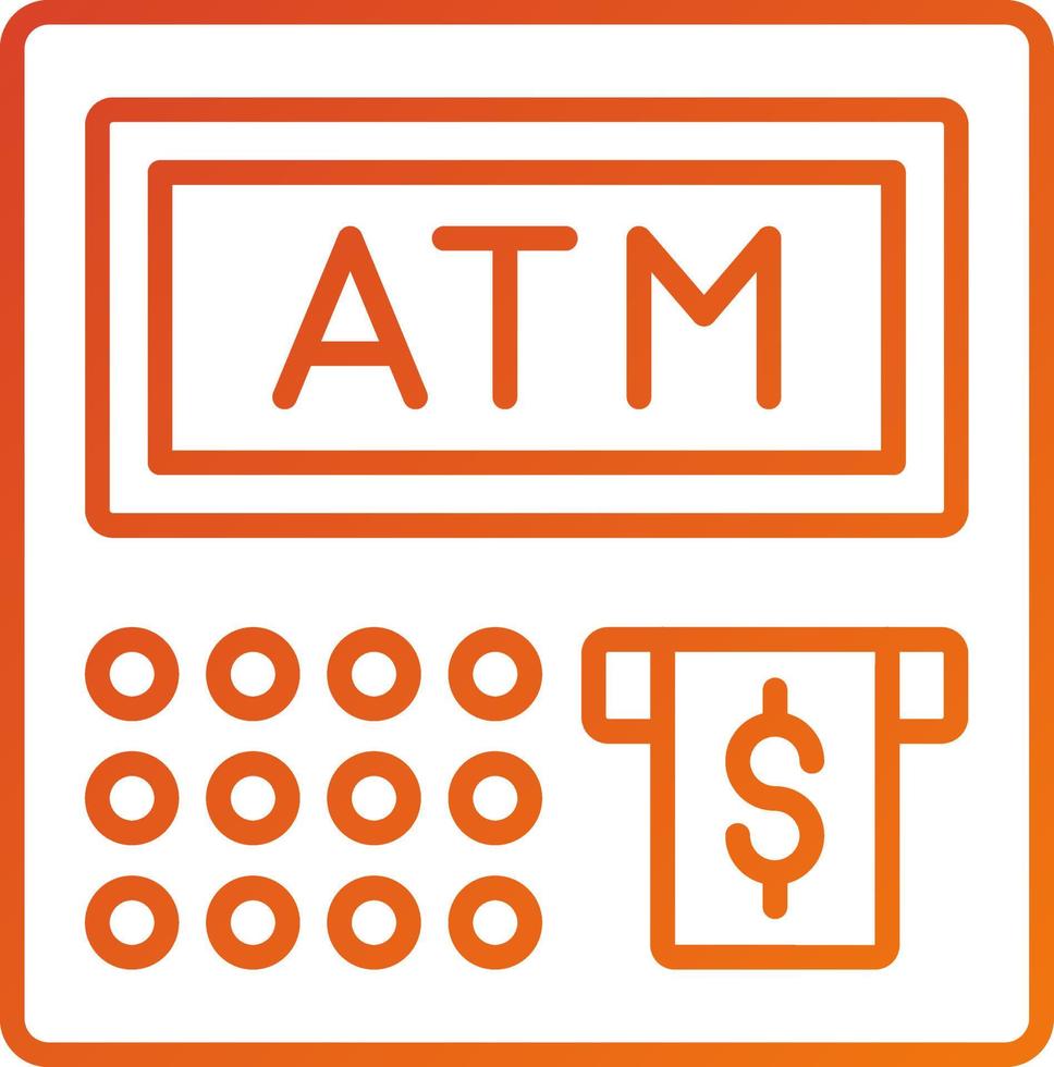 Atm Icon Style vector