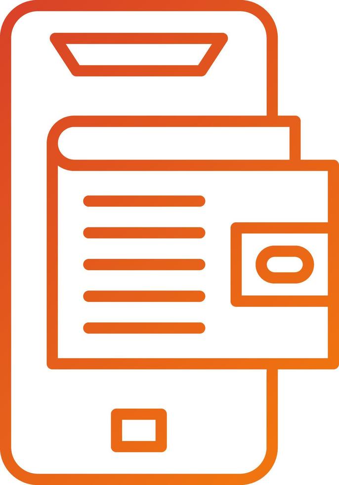 Mobile Wallet Icon Style vector