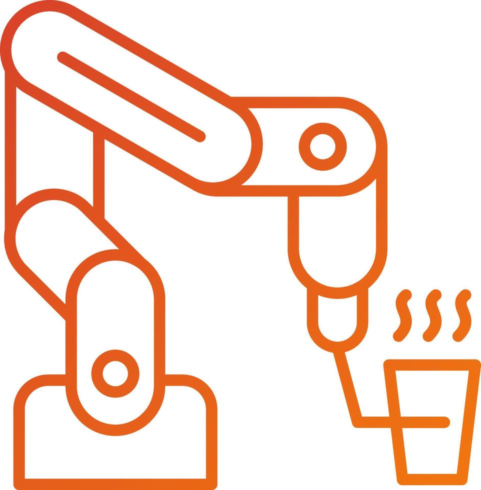Robot Barista Icon Style vector