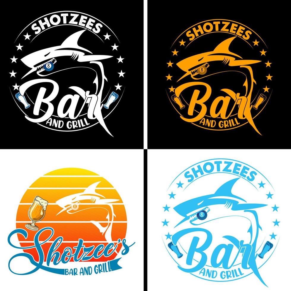 bar camiseta diseño vector