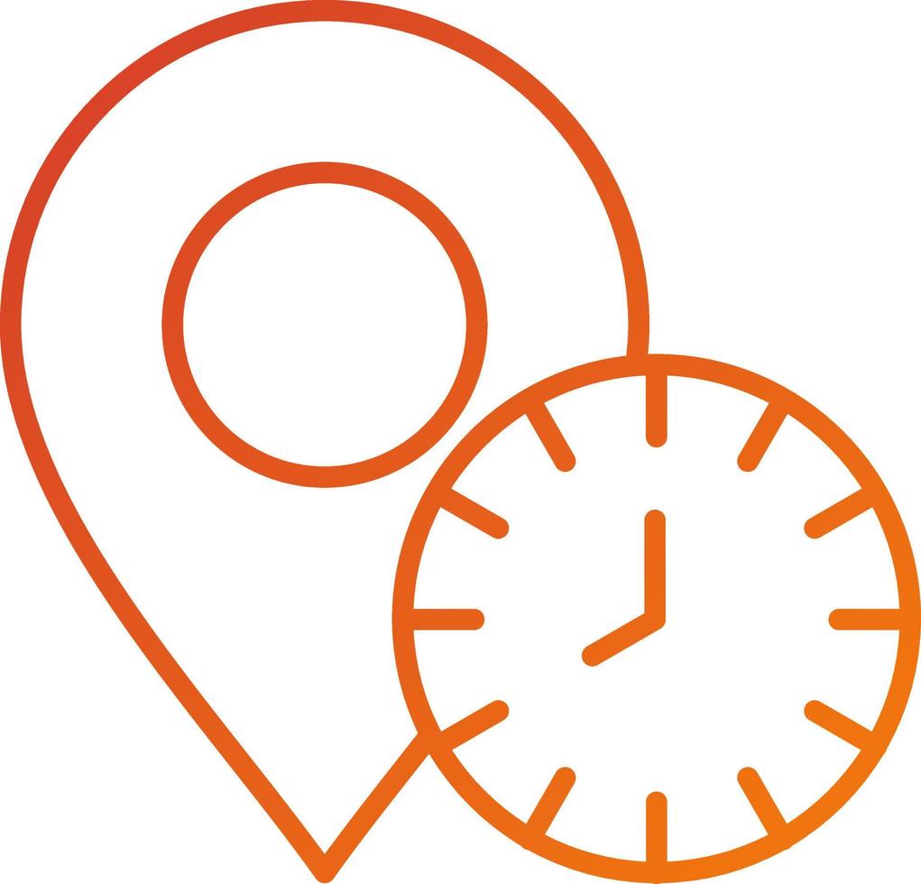 Local Time Icon Style vector