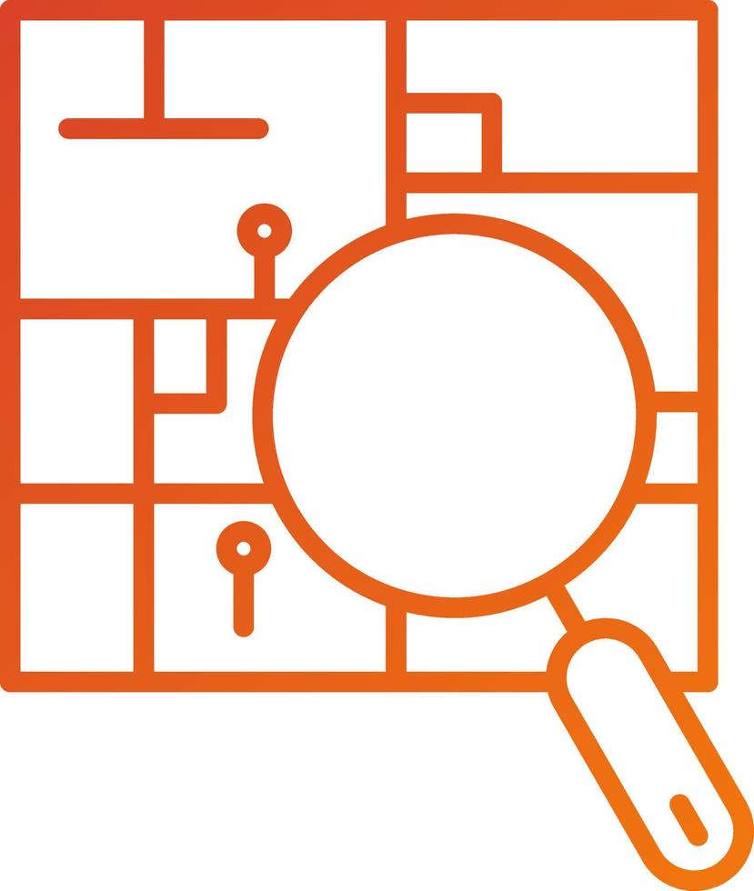 Search Map Icon Style vector