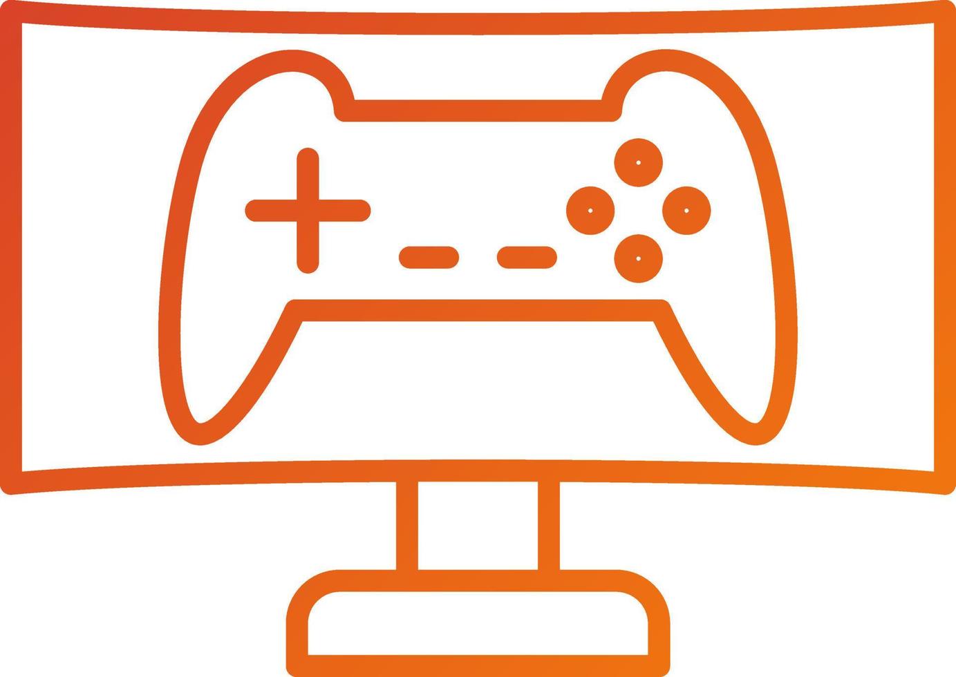 Gaming Monitor Icon Style vector