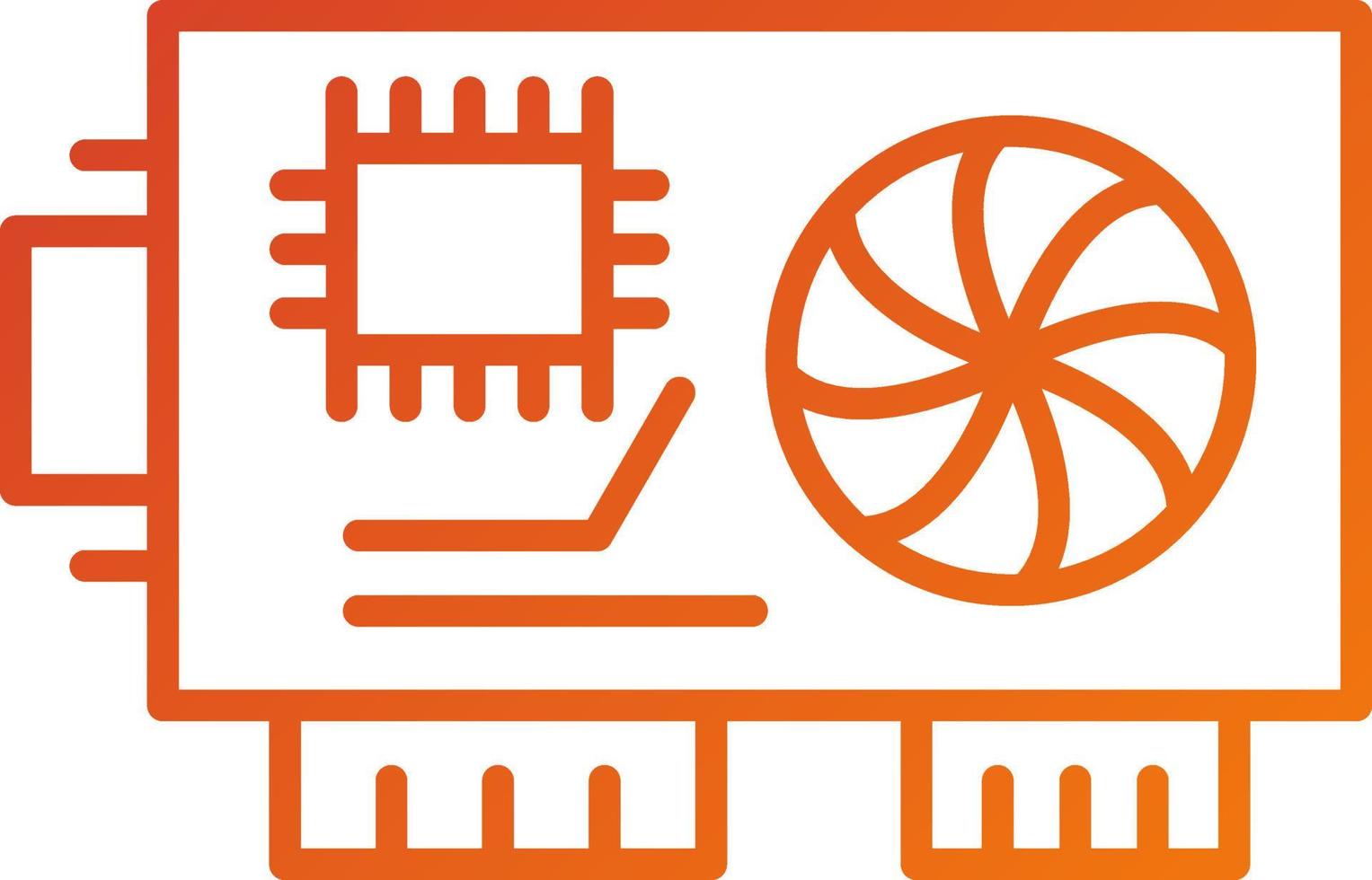 Graphics Card Icon Style vector