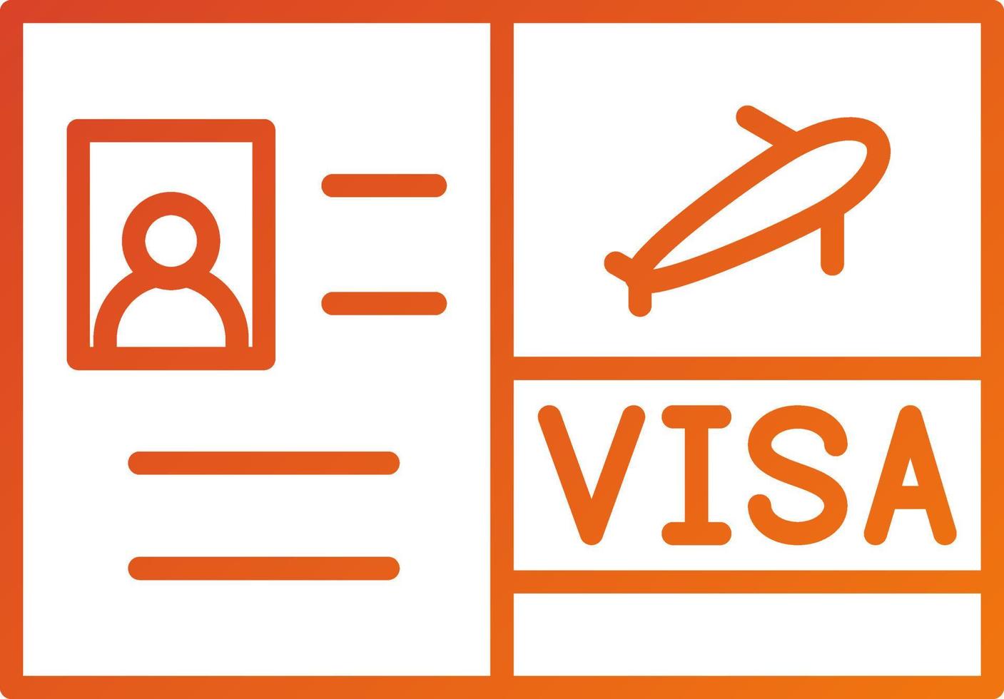Travel Visa Icon Style vector
