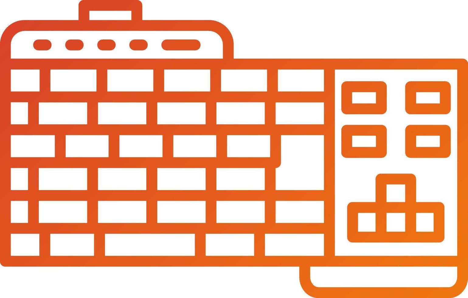 Gaming Keyboard Icon Style vector