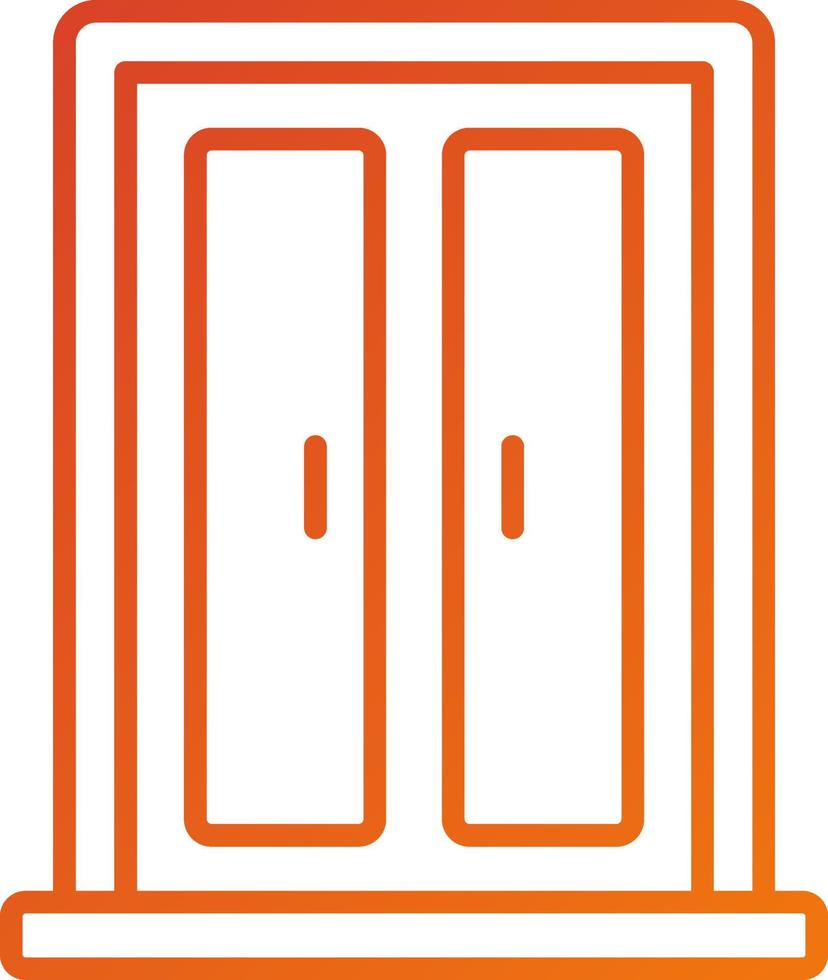 espacio puerta icono estilo vector