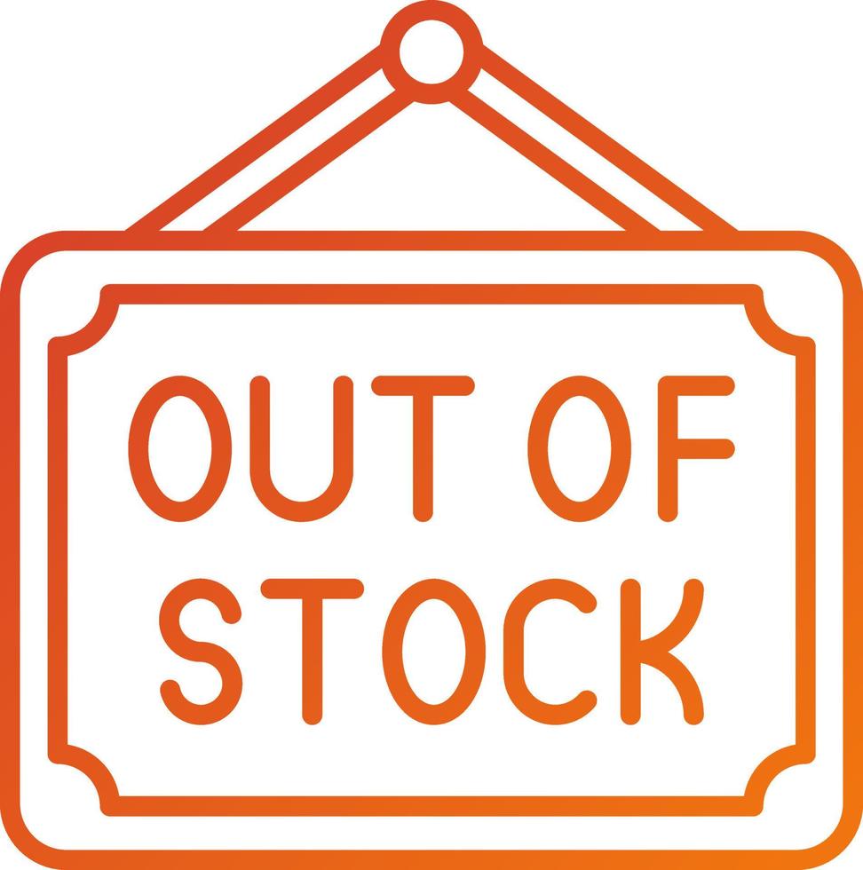 Out Of Stock Icon Style vector