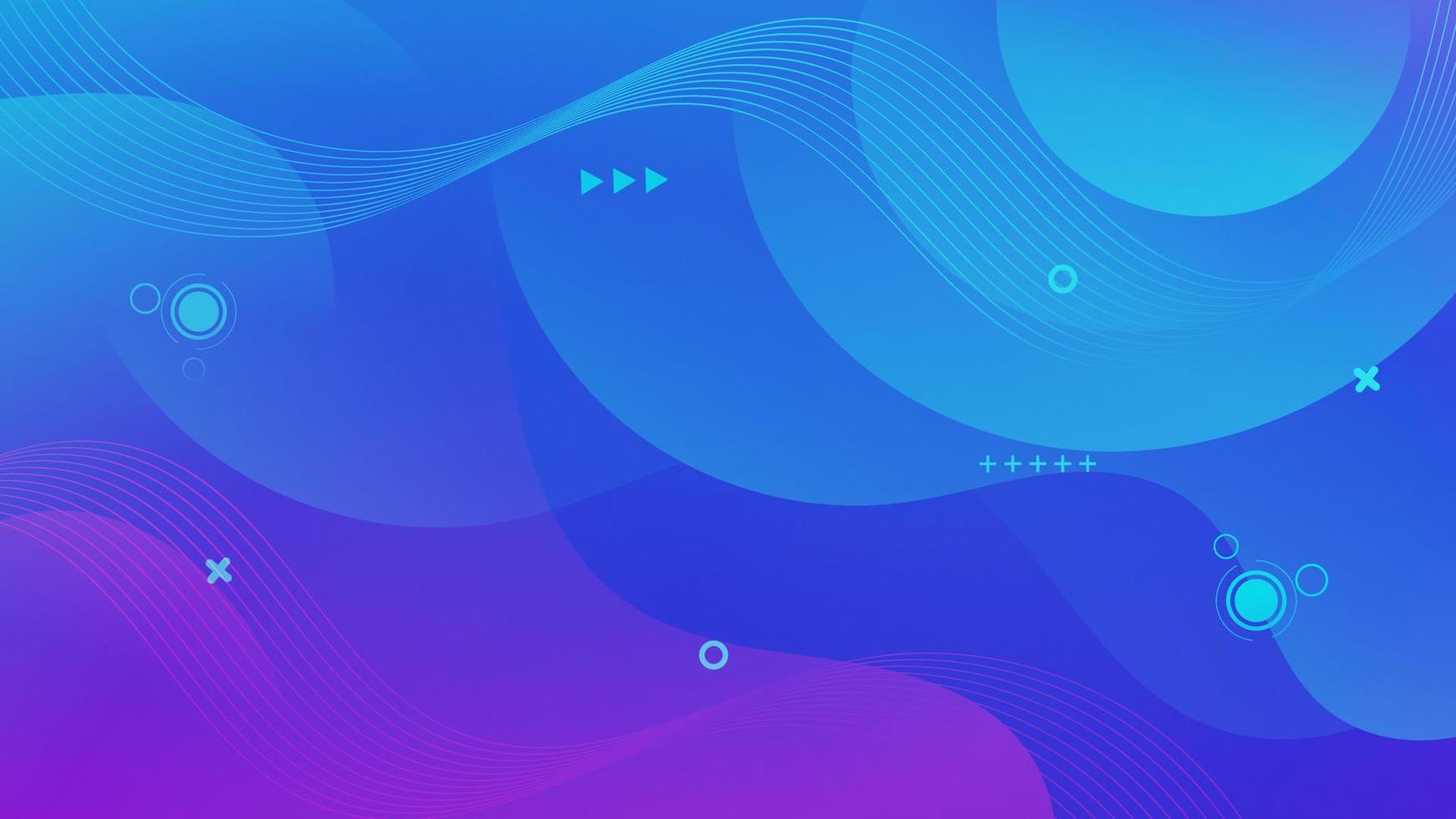 Abstract Gradient blue purple liquid Wave Background vector