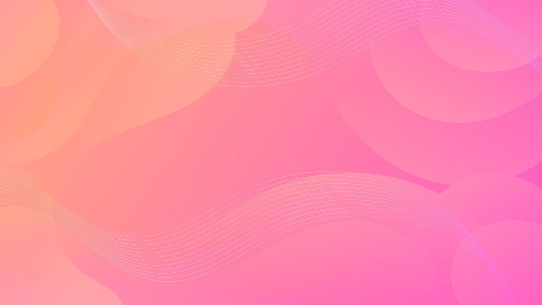 Abstract Gradient Pink Orange liquid Wave Background vector