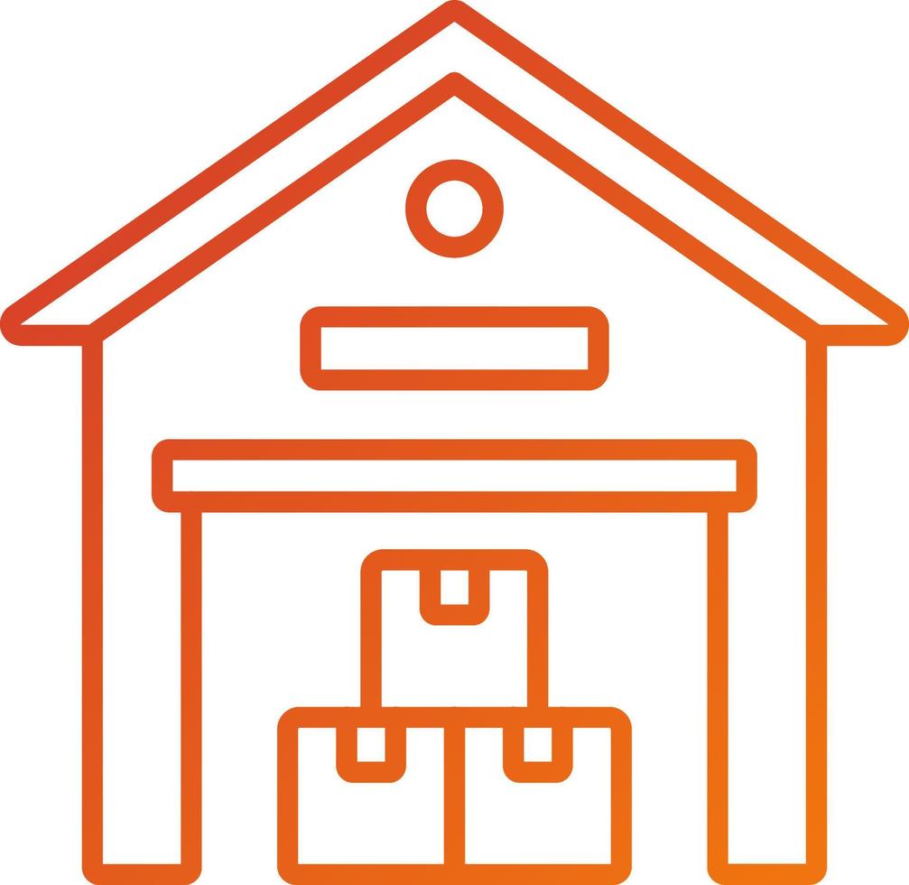 Warehouse Icon Style vector