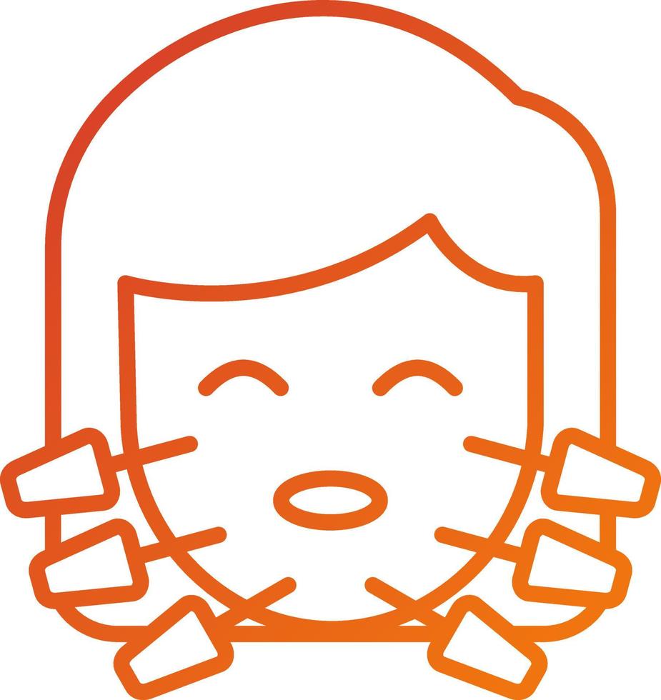 Face Acupuncture Icon Style vector