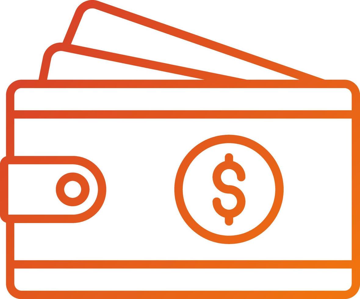 Wallet Icon Style vector