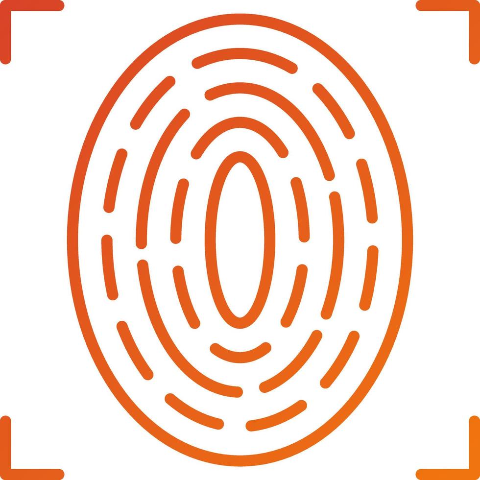 Fingerprint Scan Icon Style vector