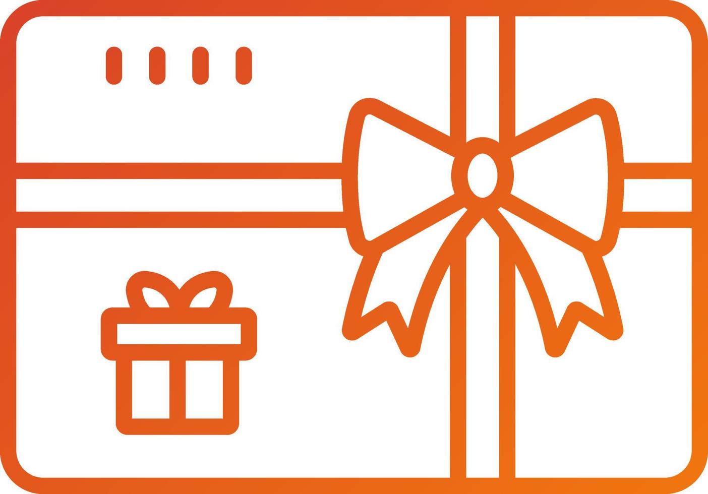 estilo de icono de tarjeta de regalo vector