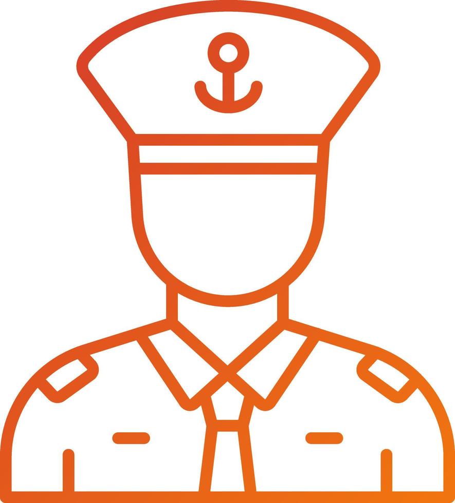 Captain Icon Style vector