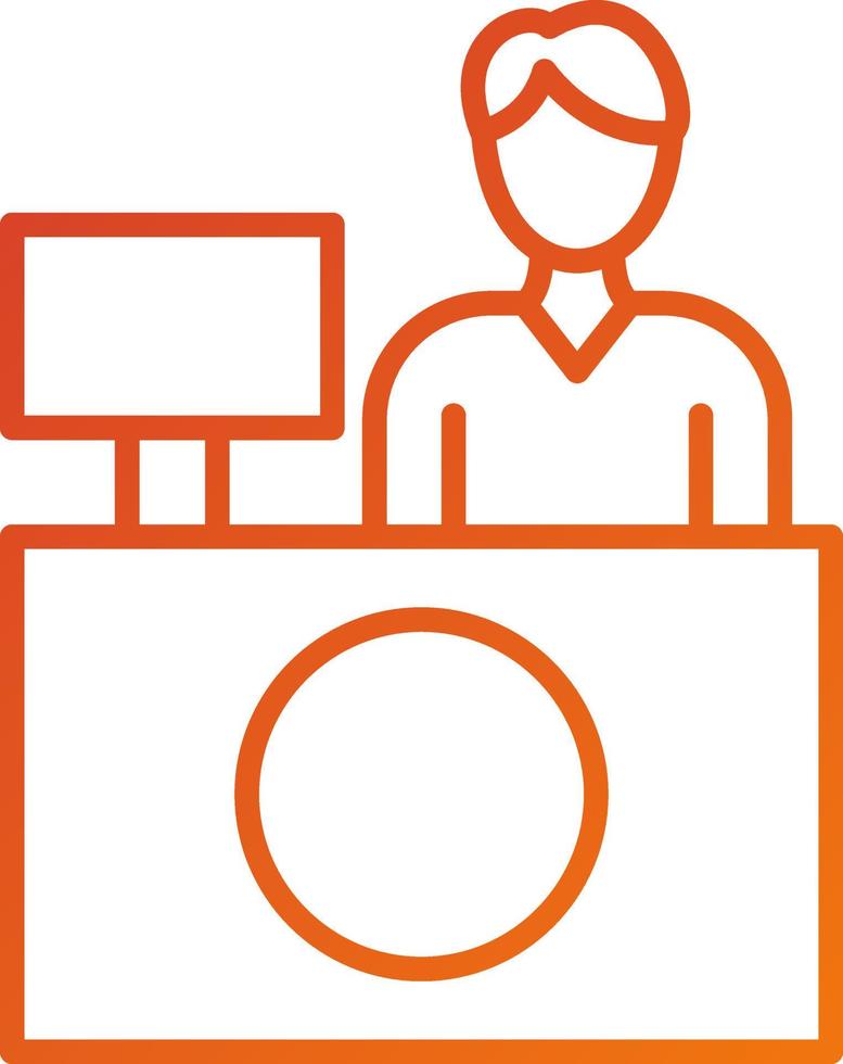 Hotel Reception Icon Style vector