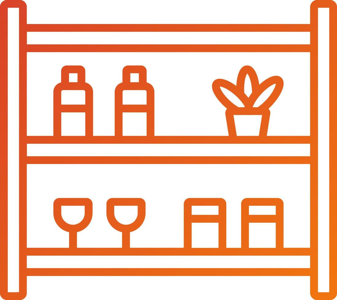 Store Shelfs Icon Style vector