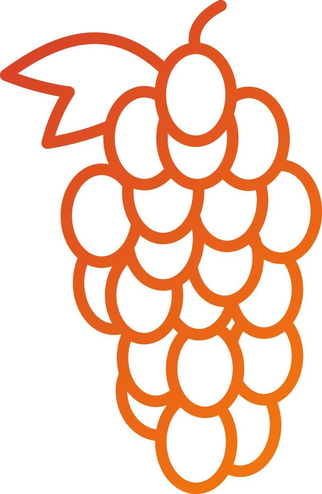 estilo de icono de uvas vector