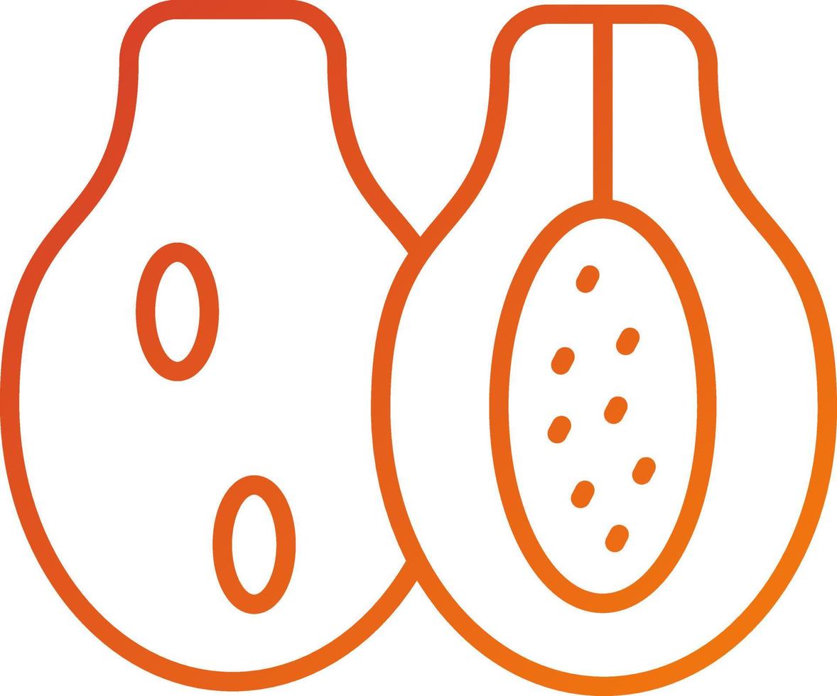 papaya icono estilo vector